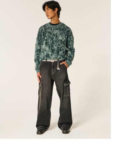 Boxy Fuzzy Crew Sweater