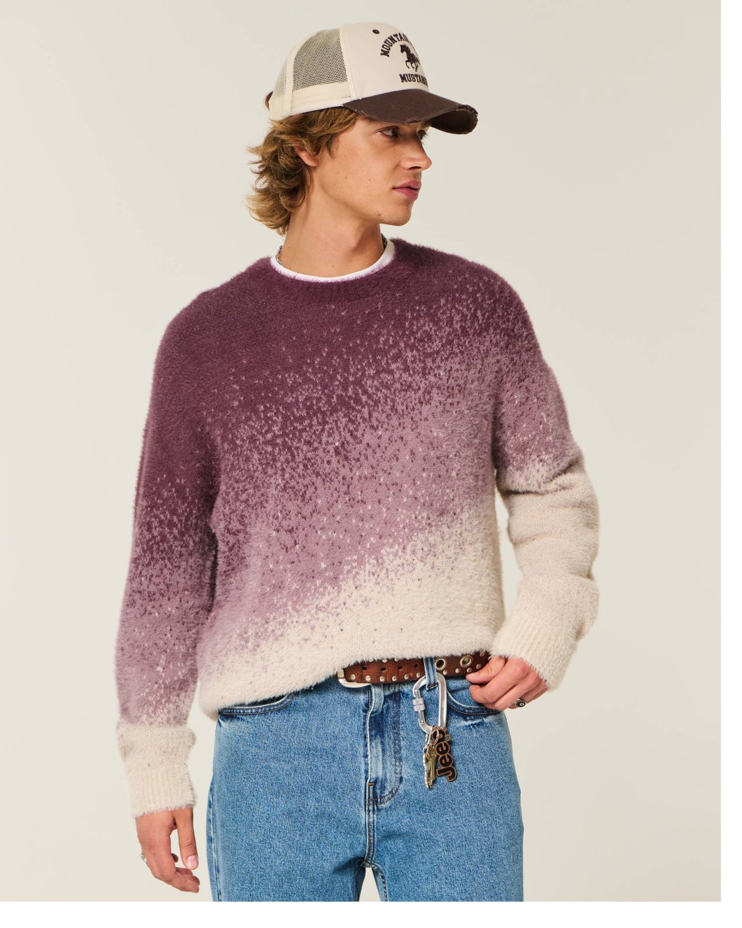 Boxy Camo Crew Sweatshirt