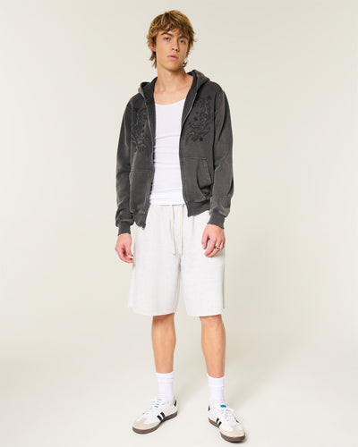 Zip-Up True Love Graphic Hoodie