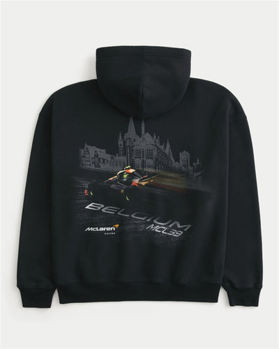 Boxy Zip-Up McLaren Racing Graphic Hoodie