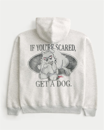 Zip-Up No Fear Graphic Hoodie