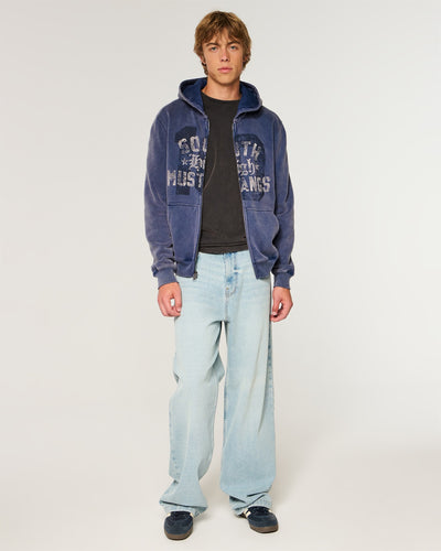 Zip-Up South High Mustangs Graphic Hoodie