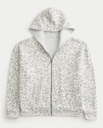 Boxy Reversible Zip-Up Hoodie
