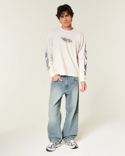 Relaxed Long-Sleeve Tokyo Graphic Tee