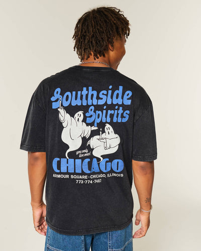 Baggy Cotton Southside Spirits Graphic Tee