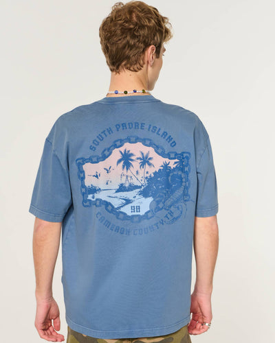 Boxy South Padre Island Texas Graphic Tee