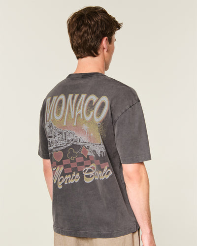 Boxy Heavyweight Monte Carlo Monaco Graphic Tee