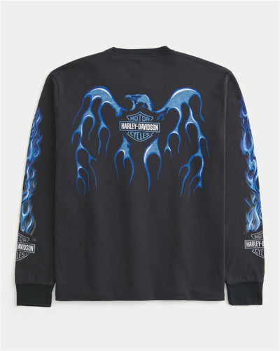 Relaxed Long-Sleeve Harley-Davidson Graphic Tee