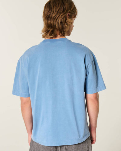 Boxy Heavyweight Washed Cotton Crew T-Shirt