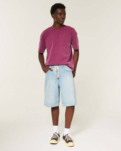 Boxy Heavyweight Washed Cotton Crew T-Shirt