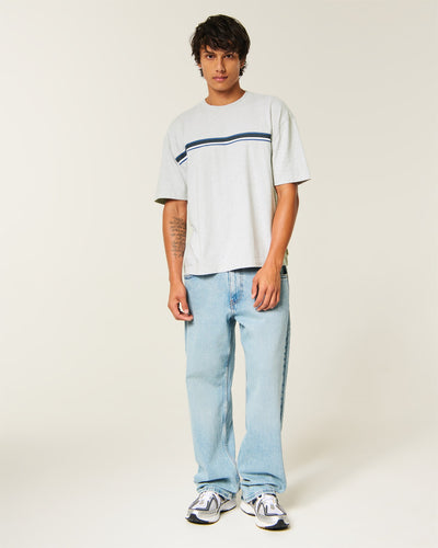 Boxy Heavyweight Striped Crew T-Shirt