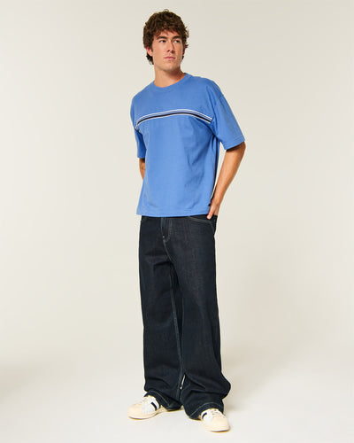 Boxy Heavyweight Striped Crew T-Shirt