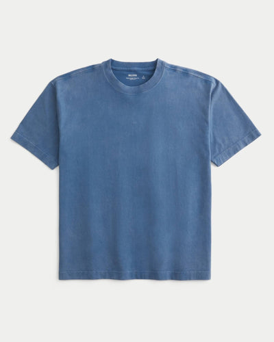 Boxy Heavyweight Micro Logo Crew T-Shirt