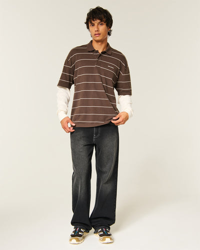 Boxy Layered 2-in-1 Logo Polo