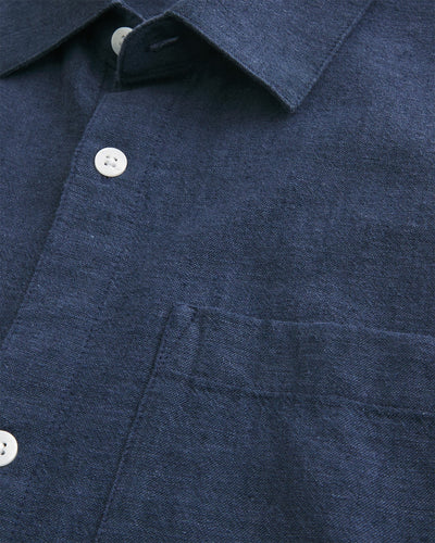 Long-Sleeve Linen-Blend Shirt