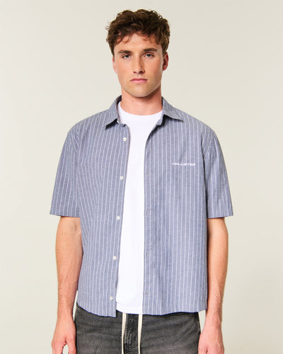 Boxy Short-Sleeve Logo Graphic Shirt