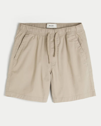 Above-the-Knee Twill Pull-On Shorts