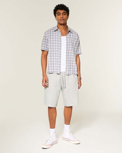 At-the-Knee Baggy Fleece Shorts