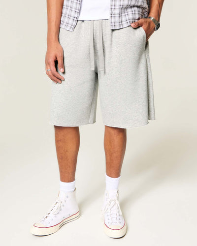 At-the-Knee Baggy Fleece Shorts