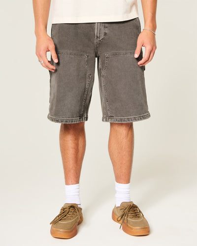Low-Rise Baggy Jean Shorts