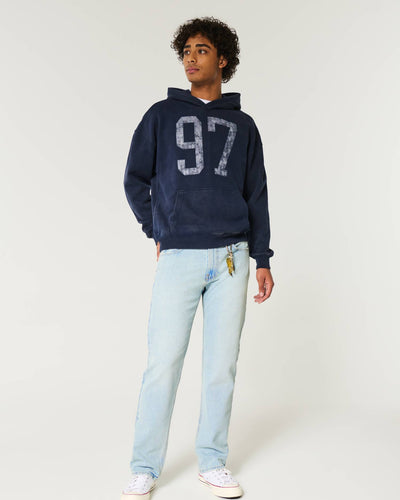 Light Wash Straight Jeans