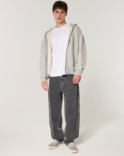 Graphic Skater Baggy Jeans