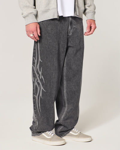 Graphic Skater Baggy Jeans