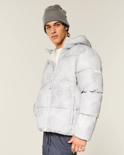 Faux Fur-Lined Hooded Puffer Jacket