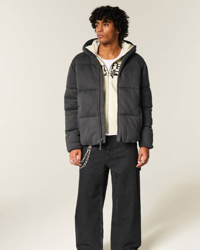 Hollister Feel Good Fleece Puffer Jacket