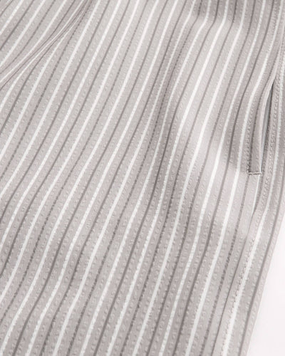 Mid-Thigh Seersucker Volley Swim Trunks