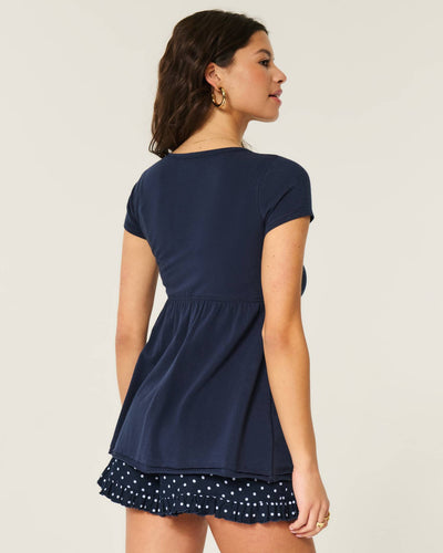 Easy Short-Sleeve Babydoll Top