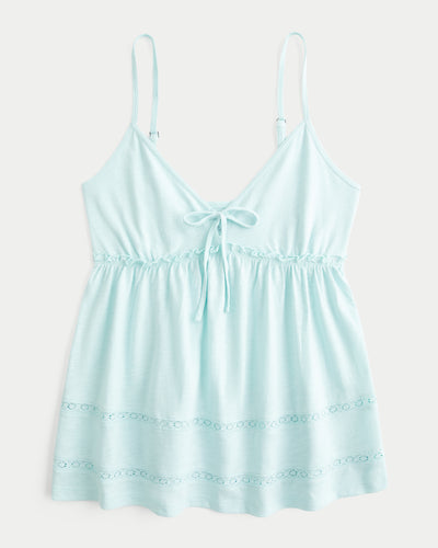 Easy Tie Front Babydoll Top