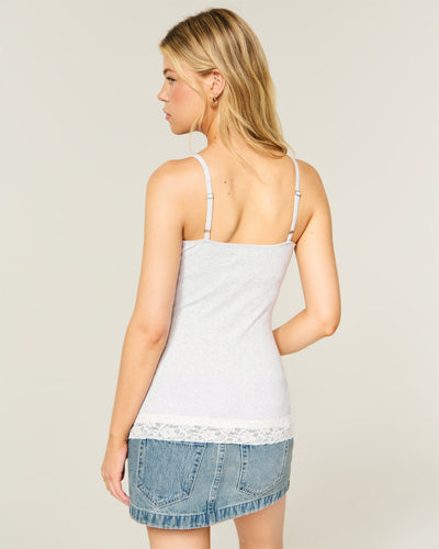Lace Trim Layering Cami