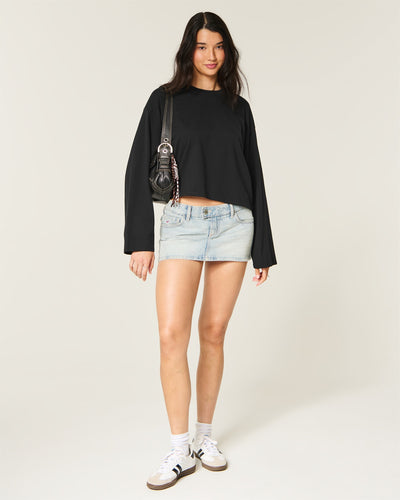 Boxy Long-Sleeve Crew T-Shirt