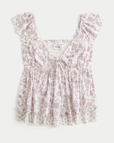 Easy Handkerchief Hem Babydoll Top