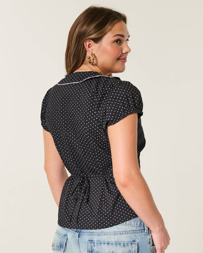 Stretch Poplin Button-Through Shirt
