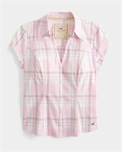 Short-Sleeve Button-Through Shirt