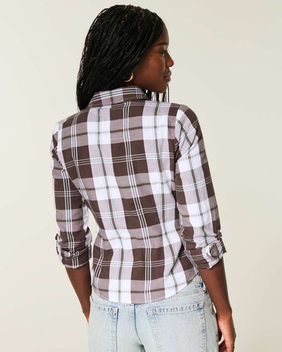 Plaid Button Front Shirt