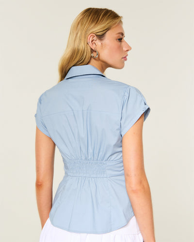 Short-Sleeve Button-Through Shirt