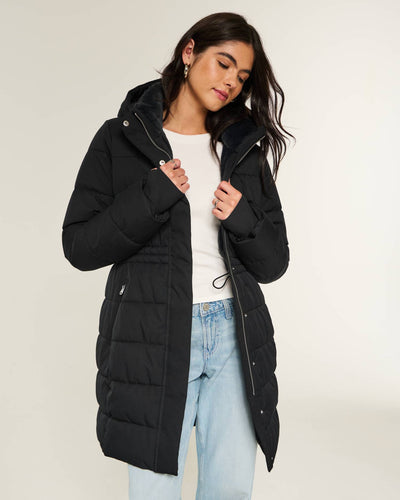 Faux Fur-Lined Puffer Parka