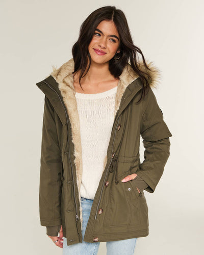 Faux Fur-Lined Parka