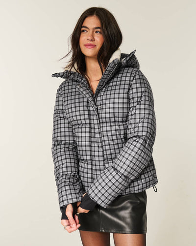 Faux Fur-Lined Puffer Jacket