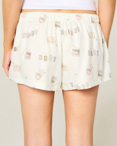 Low-Rise Senior Flannel Shorts
