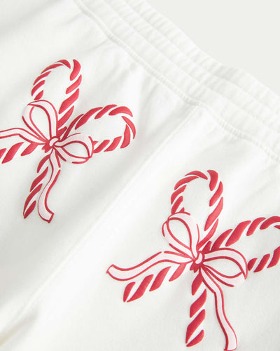 Candy Cane Graphic Baggy Sweatpants