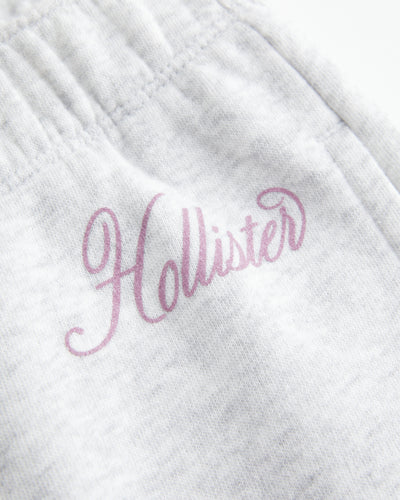 Sparkle Logo Graphic Wide-Leg Sweatpants