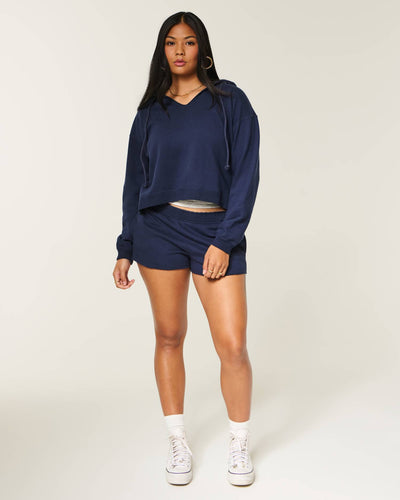 Dot Interior Fleece Mini Shorts
