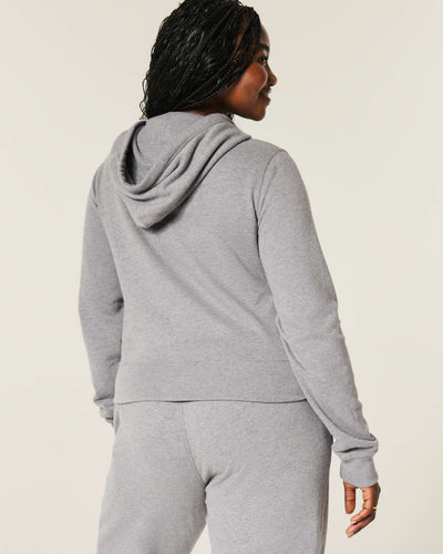 Easy Zip-Up Logo Graphic Hoodie