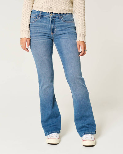 Mid-Rise Medium Wash Bootcut Jeans