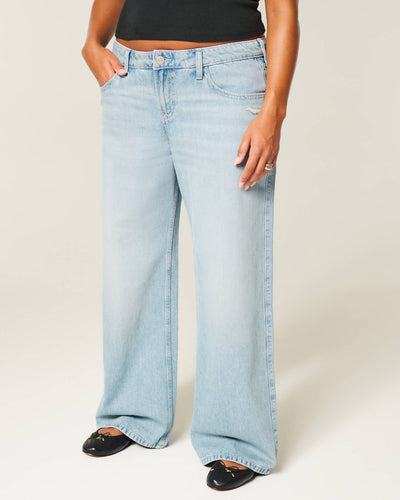 Low-Rise Distressed Baggy Jeans