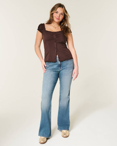 High-Rise Dark Wash Bootcut Jeans